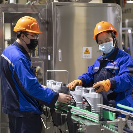 Lubricating oil is produced at a workshop in Hegang City, northeast China’s Heilongjiang Province, Dec. 8, 2022. New rules cover the export of industrial data from China. Photo: Xinhua