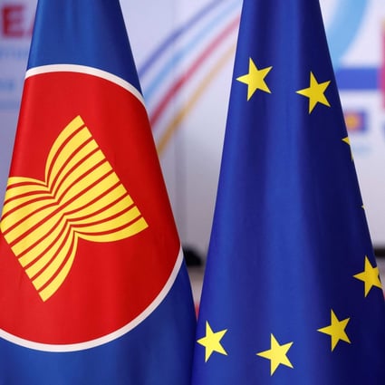 Leaders of the European Union and the Association of Southeast Asian Nations held their first summit on Wednesday in Brussels. Photo: AFP 
