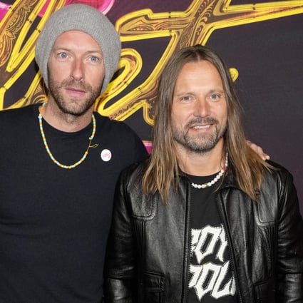Chris Martin (left) and super producer Max Martin at the Broadway opening night of  “& Juliet”. The show, inspired by Shakespeare’s Romeo and Juliet, includes pop hits, many written by Max Martin, from stars including Celine Dion and Ariana Grande. Photo: Charles Sykes/ Invision/AP