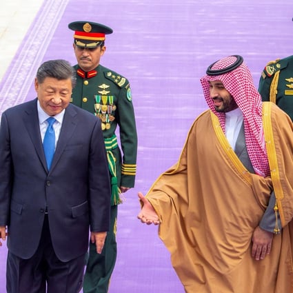 Saudi Crown Prince and Prime Minister Mohammed bin Salman receives Chinese President Xi Jinping in Riyadh on December 8. Photo: Saudi Press Agency / dpa