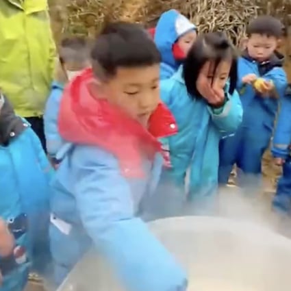 A school in China teaches 6-year-olds to make tofu from scratch with a farming course, part of a national curriculum on practical skills that started this year. Photo: SCMP composite/handout