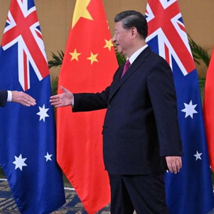 Australia’s Prime Minister Anthony Albanese and China’s President Xi Jinping shake hands before a bilateral meeting on the sidelines of the G20 Leaders’ Summit in Bali, Indonesia, on November 15. Photo: EPA-EFE