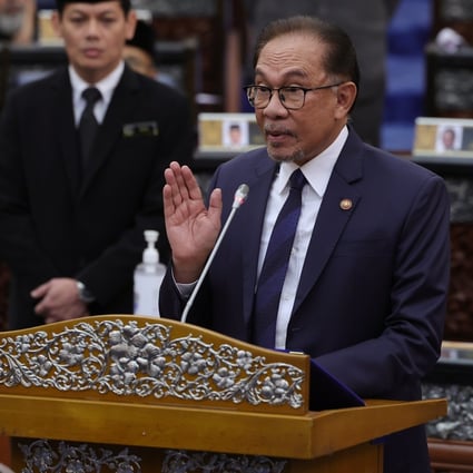 Malaysian Prime Minister Anwar Ibrahim speaks in parliament. Photo: Bernama/dpa