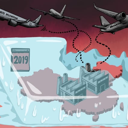 As China emerges from the economy-chilling effects of zero-Covid policies, local governments are sending business delegations overseas to make up for nearly three years of isolation.
Illustration: Lau Ka-kuen