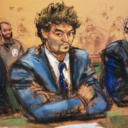A courtroom sketch of FTX founder Sam Bankman-Fried (centre), known as SBF in the cryptocurrency world, with his lawyers Mark Cohen and Christian Everdell at his arraignment hearing in Manhattan federal court in New York on December 22, 2022 Photo: Reuters.