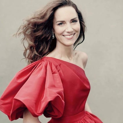 Kate Middleton in an off-the-shoulder Alexander McQueen dress for her official 40th birthday portraits. The look was among the most influential the Princess of Wales wore in 2022. Photo: Instagram/@princeandprincessofwales
