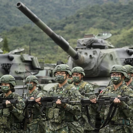 Taiwan has just 165,000 active-duty troops, compared with the 2 million-strong People’s Liberation Army. Photo: EPA-EFE