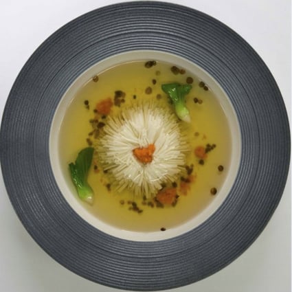The Chinese Library’s Chrysanthemum “thousand cut” silken tofu in chicken broth. Carline Ki likes this spot, as chef Junno Li “has put a lot of thought into the food and made it delicious”. She also shares her other top food picks in Hong Kong. Photo: The Chinese Library