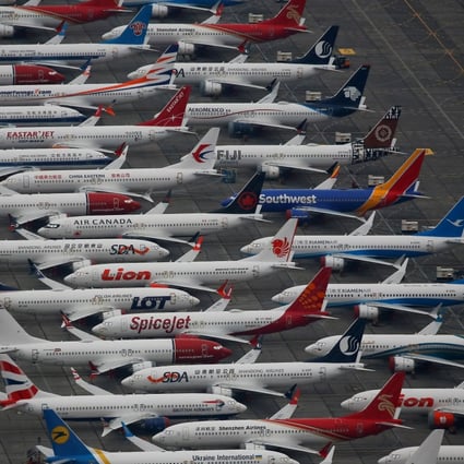 Dozens of grounded Boeing 737 MAX aircraft at the Grant County International Airport in Moses Lake, Washington state of the United States on November 17, 2020. Photo: Reuters.