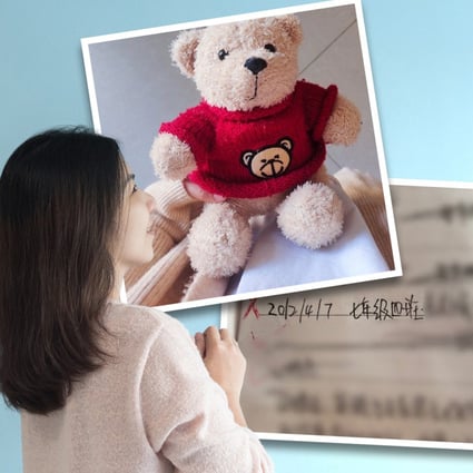 Tears were shed in an emotional moment for the woman as she was finally reunited with her teddy bear after 10 years of longing. Photo: SCMP composite/handout  