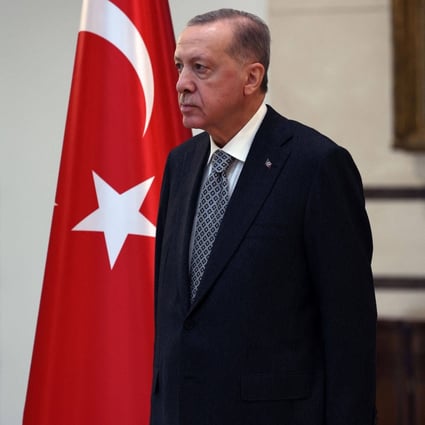 Turkish President Recep Tayyip Erdogan at the Presidential Complex in Ankara, Turkey on Tuesday. Photo: AFP