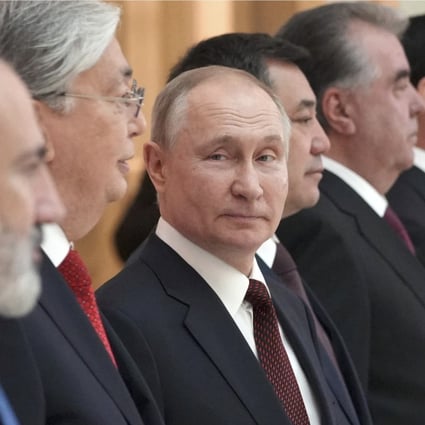 Russian President Vladimir Putin hosted leaders of other former Soviet states in St Petersburg on Monday. Photo: EPA-EFE
