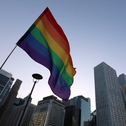 A rainbow flag in Central district in 2019. Photo: Felix Wong 
