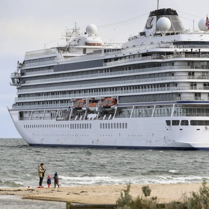 Cruise liner Viking Orion. The Australian government ordered the ship’s hull be cleaned at sea by divers. File photo: AFP