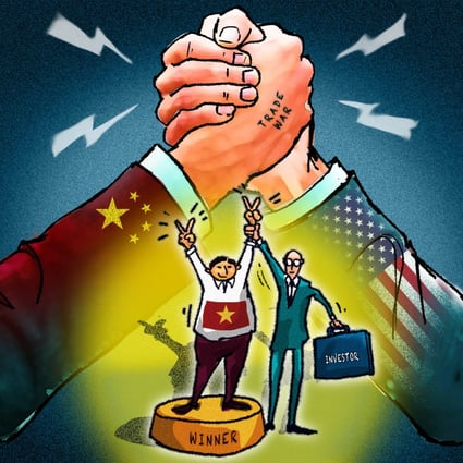 Many in Vietnam say the US-China trade war spawned the country’s biggest inflow of manufacturing from China. Illustration: Henry Wong