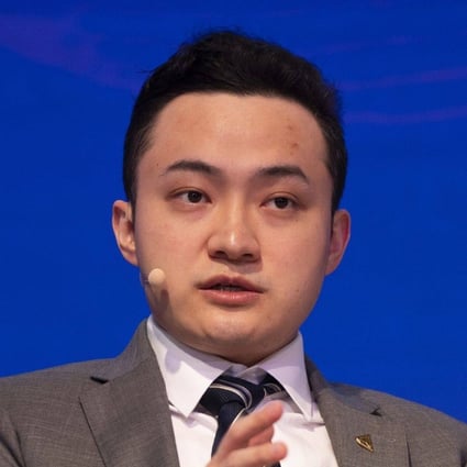 Justin Sun, founder of Tron,  speaks in Singapore in September. Photo: Bloomberg 