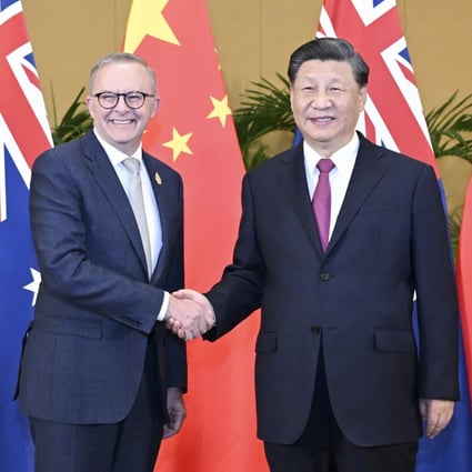 Chinese President Xi Jinping meet with Australian Prime Minister Anthony Albanese in Bali, Indonesia, in November. Photo: Xinhua