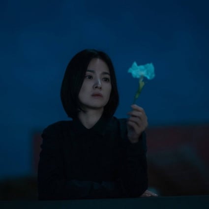 Song Hye-kyo as bullying victim Moon Dong-eun in a still from Netflix K-drama The Glory. 