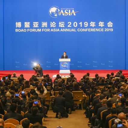 Chinese Premier Li Keqiang speaks at the Boao Forum for Asia in 2019. Photo: Winson Wong