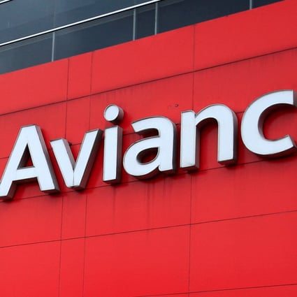 The logo of Colombia aviation company Avianca. The bodies of two young men were found in the undercarriage of an Avianca plane, authorities said on Saturday. Photo: Reuters