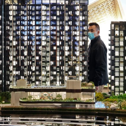 A model of One Innovale project at Henderson Land’s sales office in Tsim Sha Tsui, Hong Kong. Photo: Edmond So