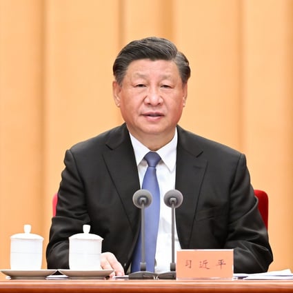 President Xi Jinping addresses the annual meeting of the Central Commission for Discipline Inspection in Beijing on Monday. Photo: Xinhua