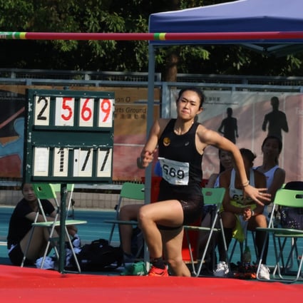 Phoebe Chung in action at the Hong Kong Athletics Series 4 at Tseung Kwan O Sports Ground in October last year. Photo: Shirley Chui