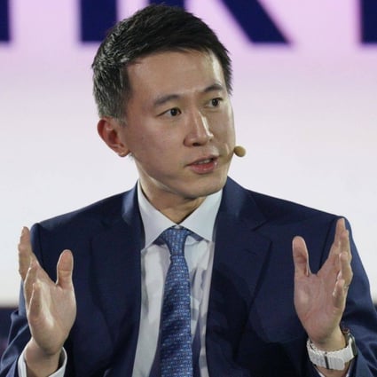 Shou Zi Chew, chief executive officer of TikTok Inc., speaks during the Bloomberg New Economy Forum in Singapore in November 2022. Photo: Bloomberg