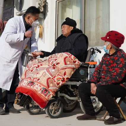 There are fewer than two practising doctors for every 1,000 people in China’s rural areas, where Covid-19 has been spreading rapidly. Photo: Xinhua