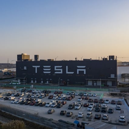The Tesla Gigafactory in Shanghai, where the US carmaker assembles its Model 3 and Model Y electric cars.  Photo: Bloomberg