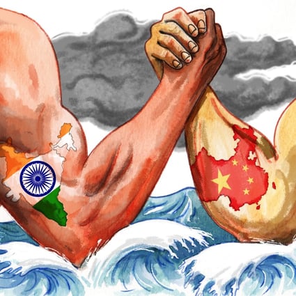 China and India navies vie for influence in Indian Ocean amid border tensions. Illustration: Craig Stephens
