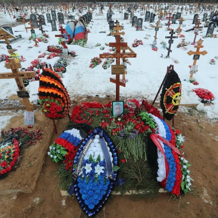 The grave of a mercenary for the private Russian military company Wagner Group at a cemetery in Russia. Photo: Reuters