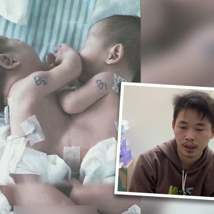 ‘It’s me who is to blame because I’m not able to make enough money. My wife was just trying to help save money,’ says the twins’ father. Photo: SCMP composite/Handout