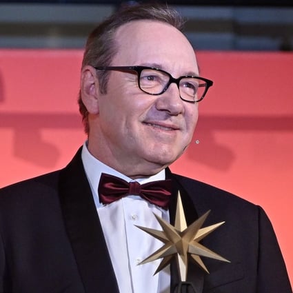 US actor Kevin Spacey receives the Turin National Museum of Cinema’s Stella della Mole Awardin Turin, Italy on Monday. Photo: EPA-EFE
