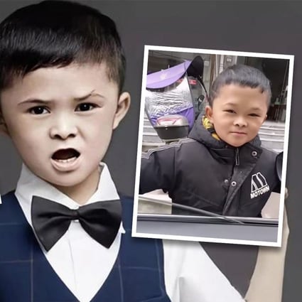 The re-appearance online of a famous child lookalike of Chinese billionaire Jack Ma begging for money from stopped cars in traffic has reignited a debate on child exploitation by families and the entertainment industry in China. Photo: SCMP Composite 