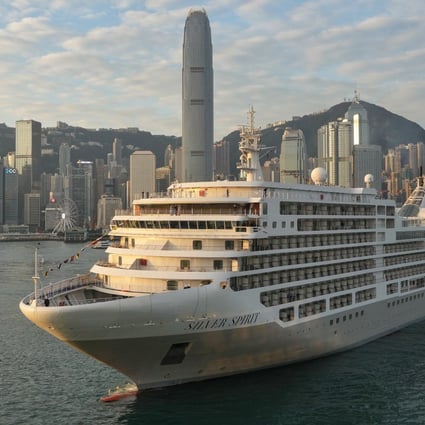 Cruise liner Silver Spirit is in Hong Kong for one night. Photo: Elson Li