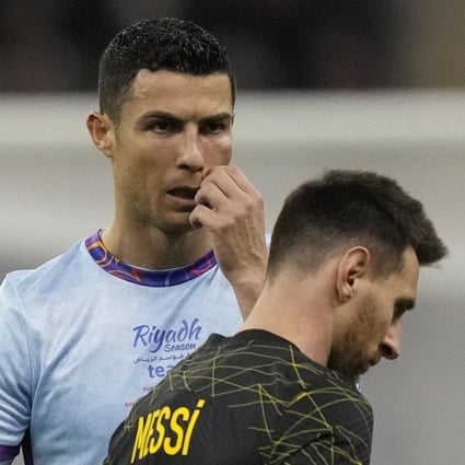 Cristiano Ronaldo and Lionel Messi were reunited during a friendly match at the King Saud University Stadium in Riyadh, Saudi Arabia. Photo: AP