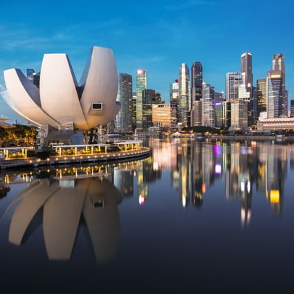 The Singapore skyline at dusk. Some Hong Kong expatriates have moved to the city state, seeking greener pastures. Photo: Shutterstock