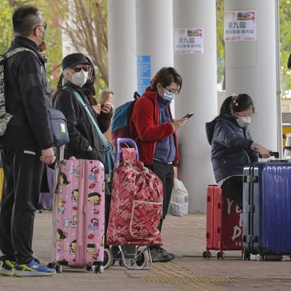 Travellers arrive in Hong Kong from mainland China at the Shenzhen Bay checkpoint. Photo: Jelly Tse