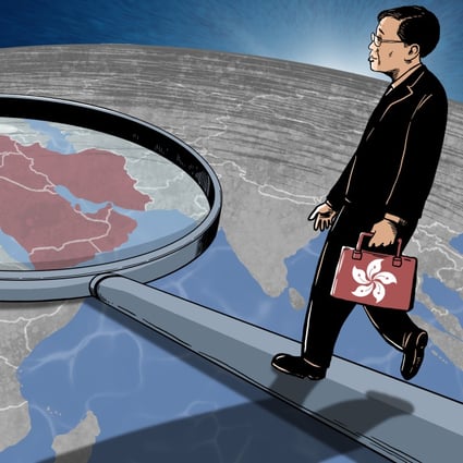 Hong Kong leader John Lee is to focus on the Middle East as a potential market for the city. Illustration: Lau Ka-kuen