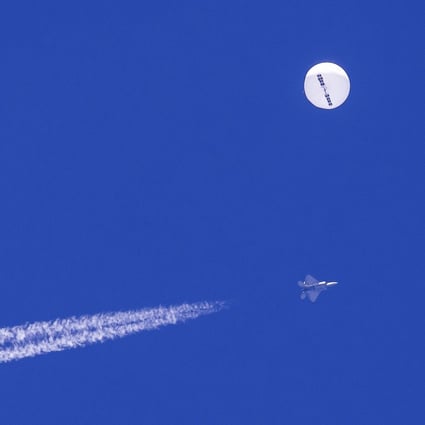 The balloon was struck by a missile from an F-22 fighter just off South Carolina. Photo; Chad Fish via AP