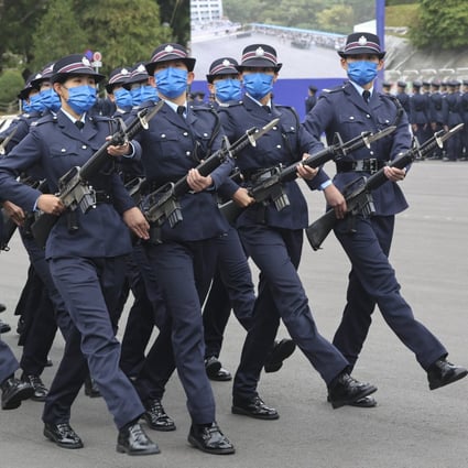 Police passing-out parade at Hong Kong Police College in Wong Chuk Hang. The force has adopted  ‘proactive recruitment strategies’ to address challenges. Photo: Edmond So