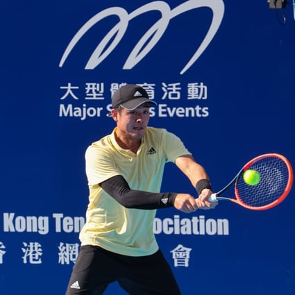 Wu Yibing in action against Hubert Hurkacz at Hong Kong International Tennis Challenge. Photo: Edmond So