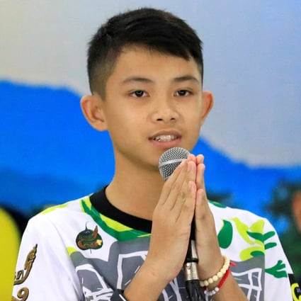 Duangpetch Promthep introduces himself during the news conference in Chiang Rai on July 18, 2018. Photo: Reuters
