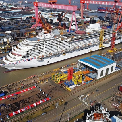 China’s first home-grown cruise ship will be finished this year. Photo: SCMP Pictures/Handout