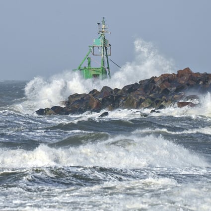 Storm Otto arrives at Hirtshals in Northern Jutland, Denmark on Friday. Photo: Ritzau Scanpix via AP
