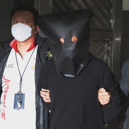After being arrested, the suspect was taken to his home in Tsing Yi for a search of the premises and detained overnight. Photo: Edmond So