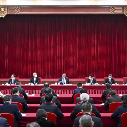 President Xi Jinping (seated centre) told the nation’s top political advisory body, “We have always treated private firms and entrepreneurs as one of us.” Photo: Xinhua