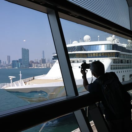 Resorts World One arrives at Kai Tak Cruise Terminal. Photo: K. Y. Cheng