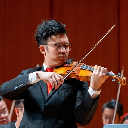 Andrew Ling, principal violist with the Hong Kong Philharmonic Orchestra, switched to the violin in a concert with the Pan Asia Symphony Orchestra at Tsuen Wan Town Hall. Photo: Pan Asia Symphony Orchestra